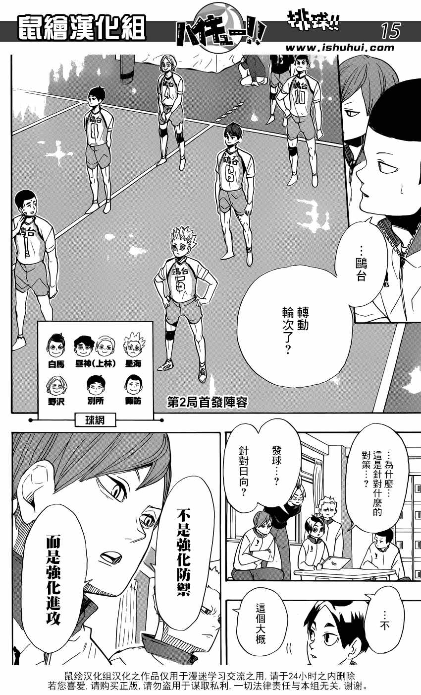 《排球少年!!》漫画最新章节第346话免费下拉式在线观看章节第【15】张图片