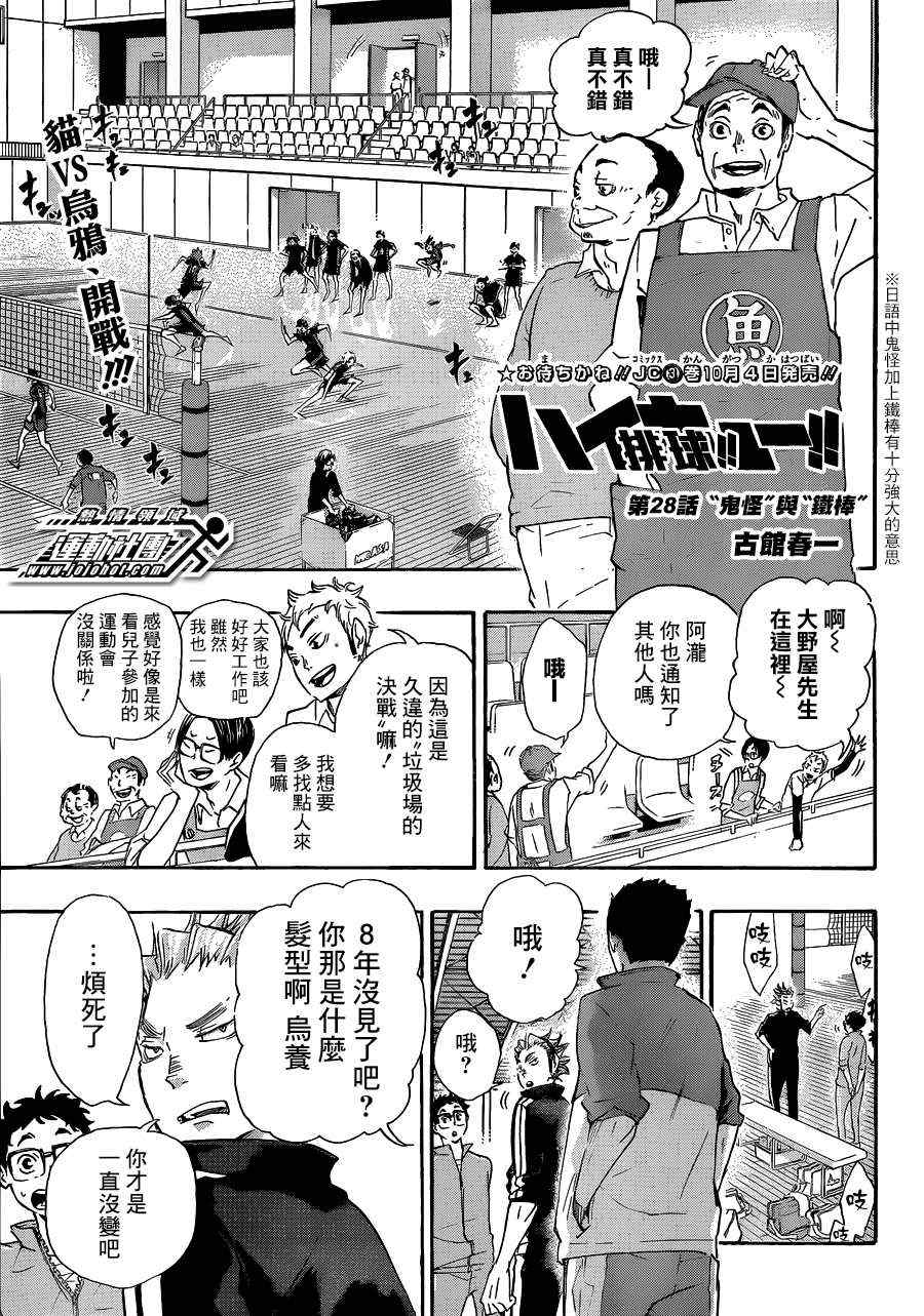 《排球少年!!》漫画最新章节第28话免费下拉式在线观看章节第【1】张图片