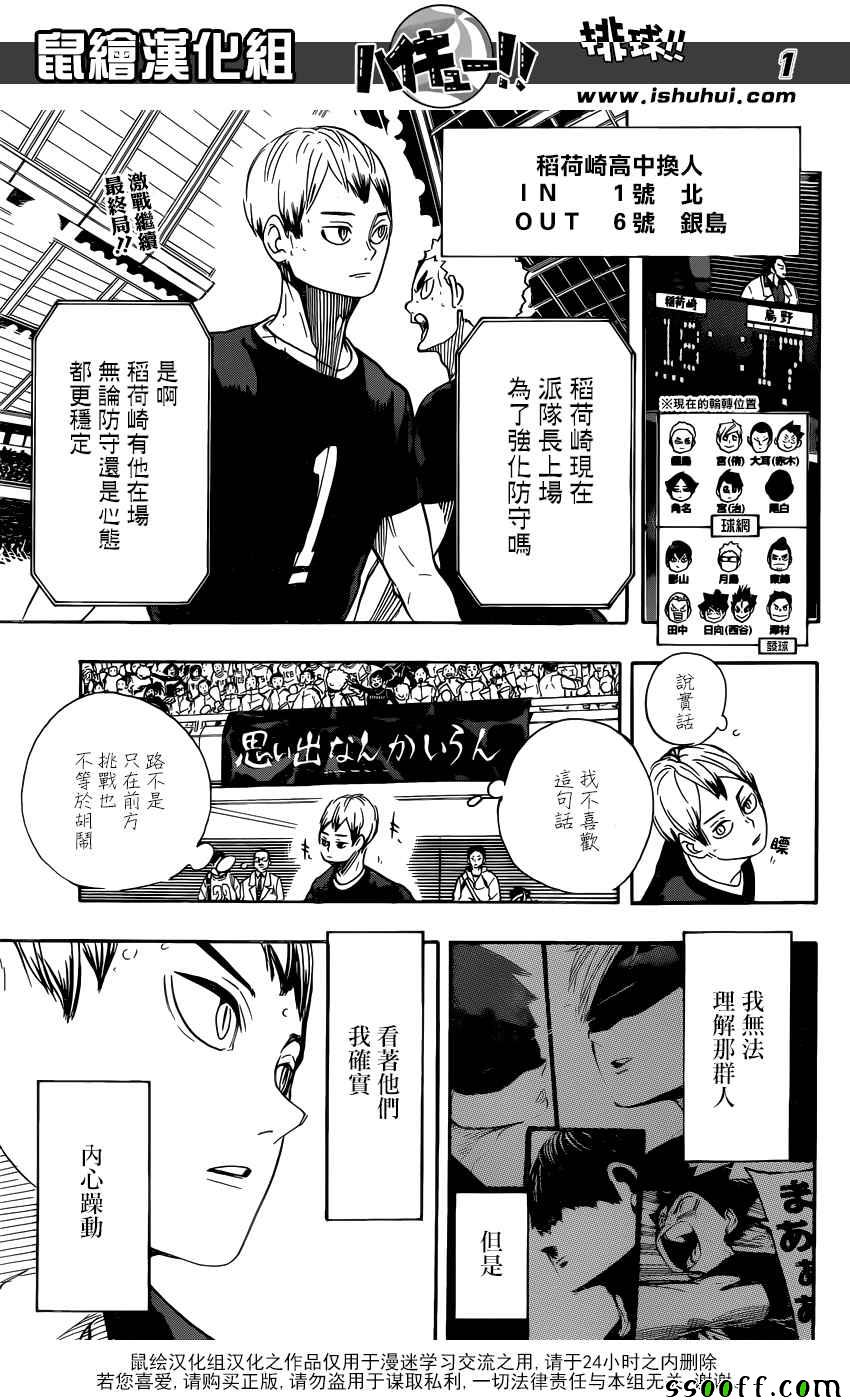 《排球少年!!》漫画最新章节第283话免费下拉式在线观看章节第【1】张图片