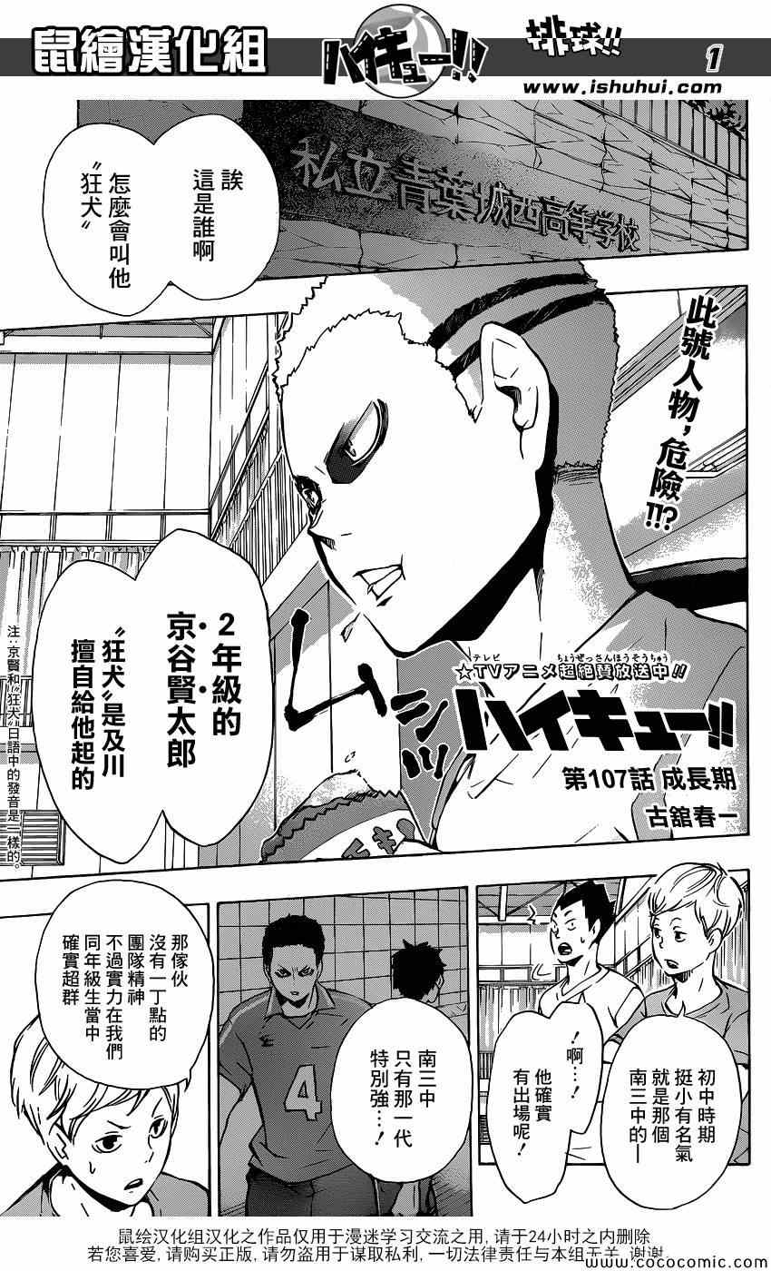 《排球少年!!》漫画最新章节第107话免费下拉式在线观看章节第【1】张图片