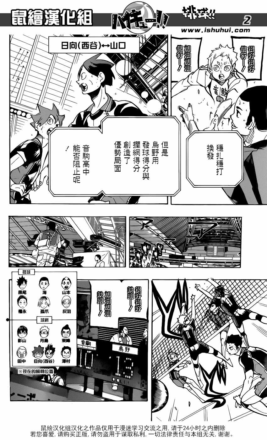 《排球少年!!》漫画最新章节第299话免费下拉式在线观看章节第【2】张图片