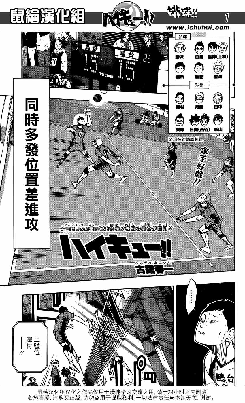 《排球少年!!》漫画最新章节第351话免费下拉式在线观看章节第【2】张图片