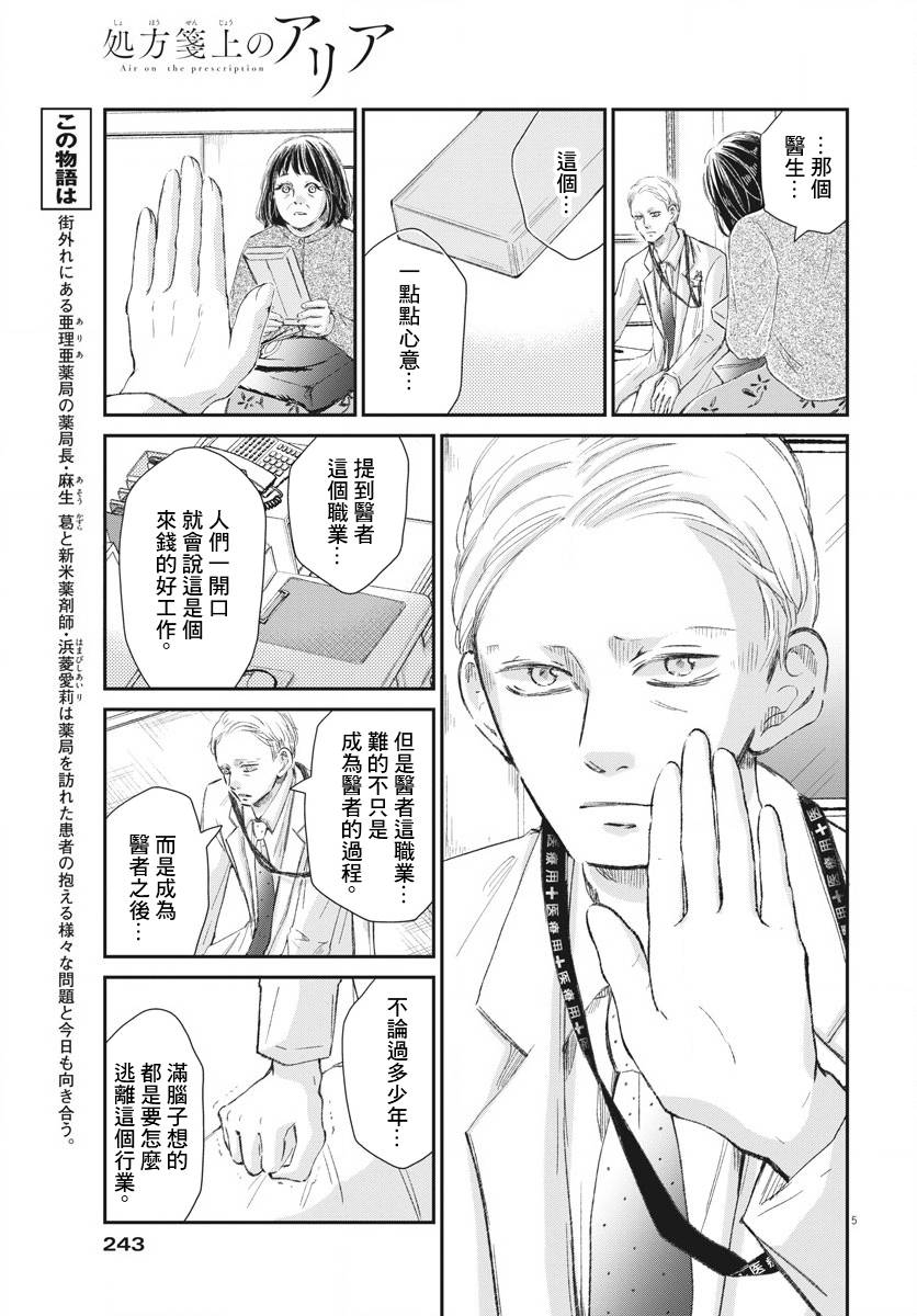 《处方笺上的咏叹调》漫画最新章节第9话免费下拉式在线观看章节第【5】张图片