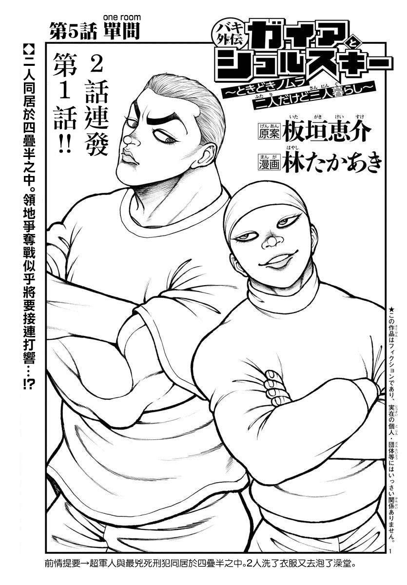 《刃牙外传 盖亚与西科尔斯基 ~有时候是野村 虽为二人的三人生活~》漫画最新章节第5话免费下拉式在线观看章节第【1】张图片