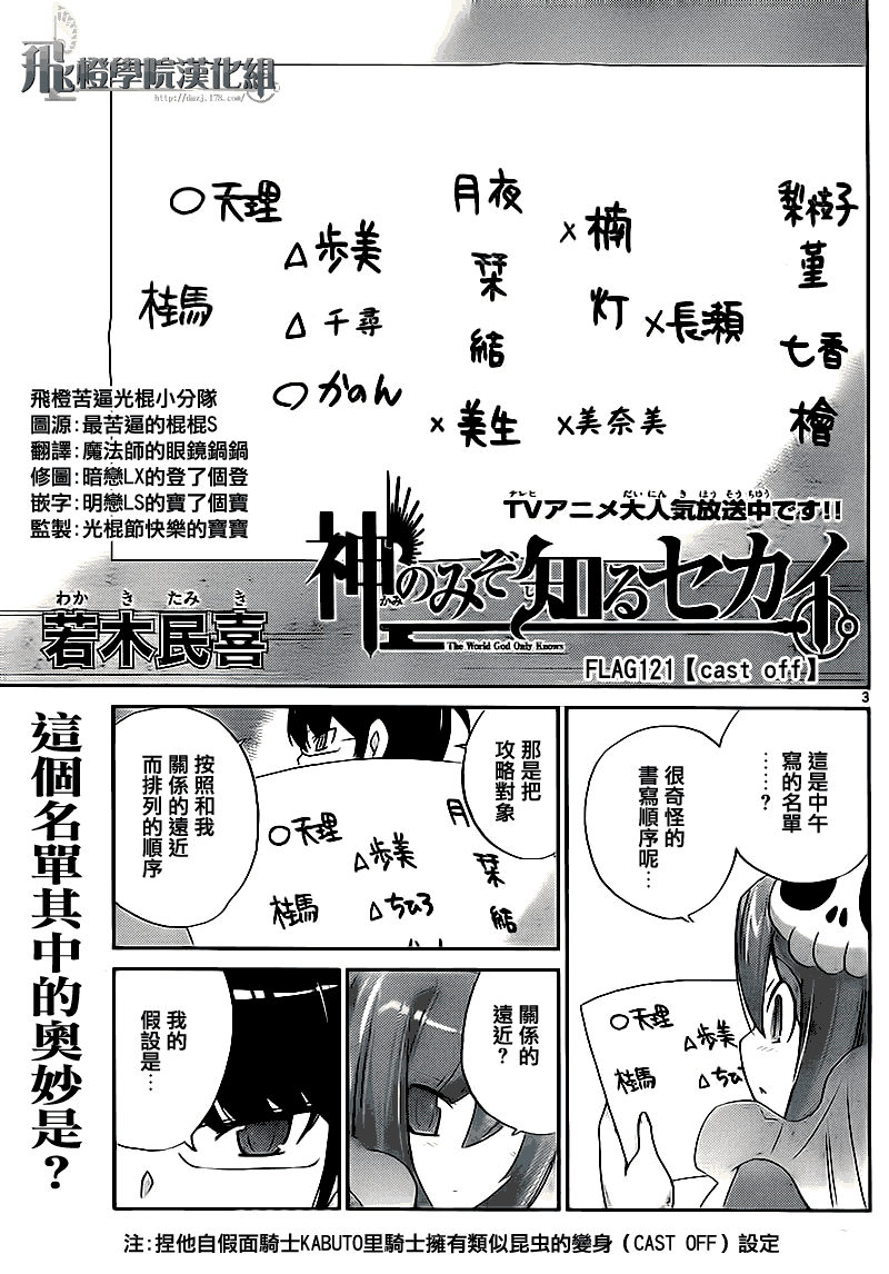 《只有神知道的世界》漫画最新章节第121话免费下拉式在线观看章节第【3】张图片