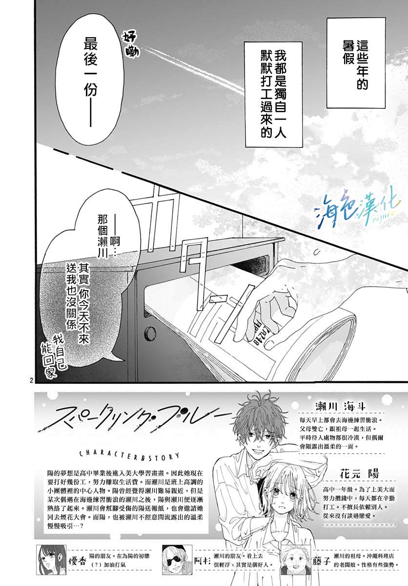 《Sparkling Blue》漫画最新章节第2话免费下拉式在线观看章节第【2】张图片