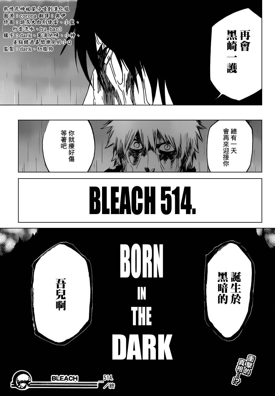 《死神》漫画最新章节第514话 BORN IN THE DARK免费下拉式在线观看章节第【17】张图片