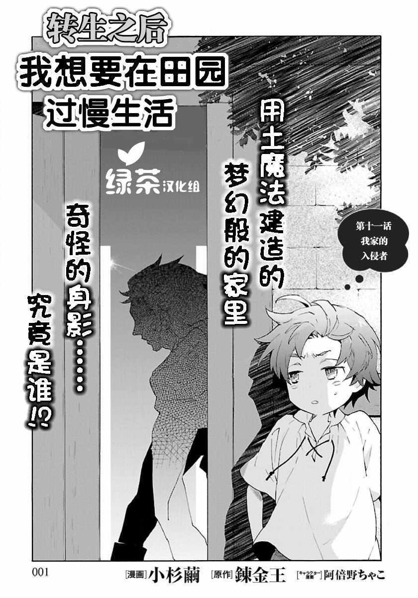 《转生之后 我想要在田园过慢生活》漫画最新章节第11话免费下拉式在线观看章节第【1】张图片