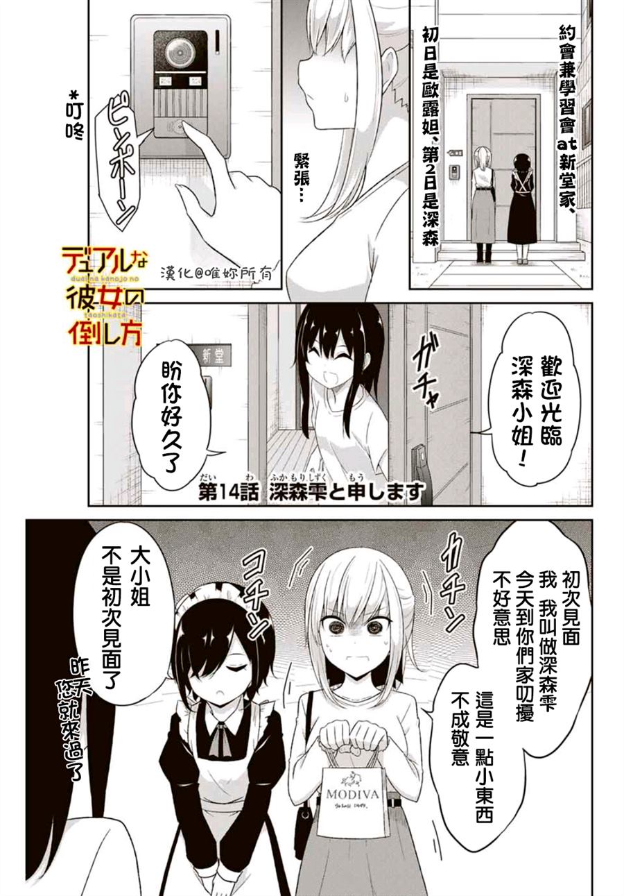 《二重女友的击败方法》漫画最新章节第14话免费下拉式在线观看章节第【1】张图片