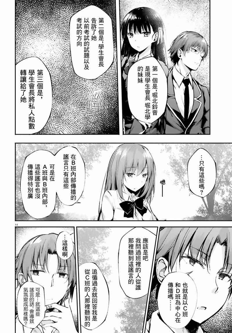 《欢迎来到实力至上主义的教室》漫画最新章节√堀北07话免费下拉式在线观看章节第【14】张图片