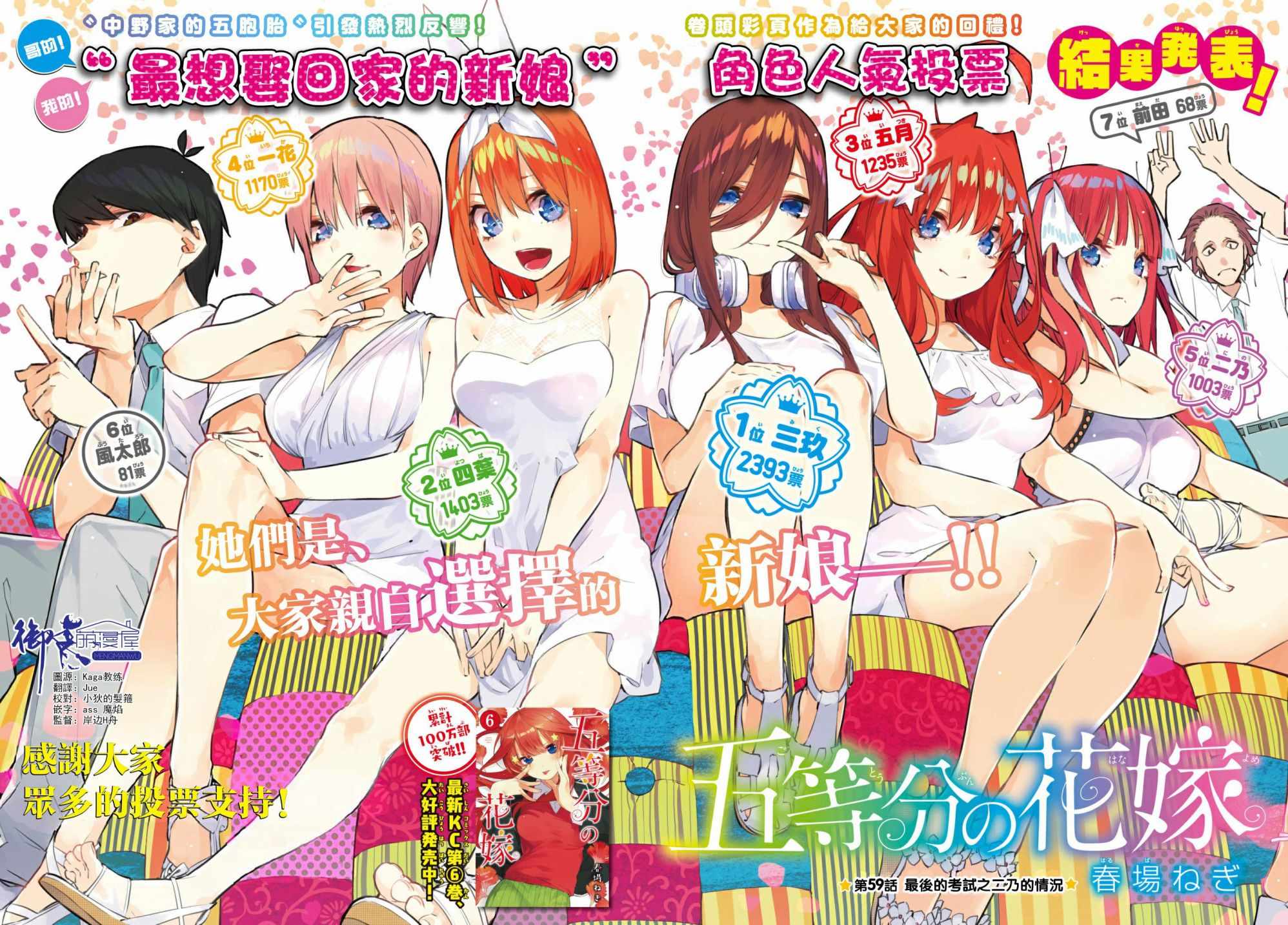 《五等分的花嫁》漫画最新章节第59话 最后的考试之二乃的情况免费下拉式在线观看章节第【2】张图片