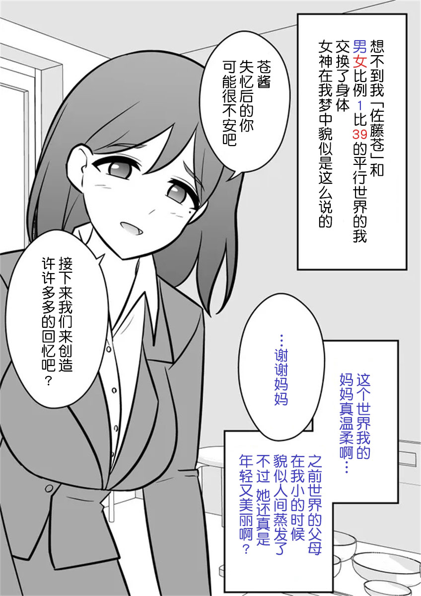 《男女比1：39的平行世界》漫画最新章节第1话免费下拉式在线观看章节第【1】张图片