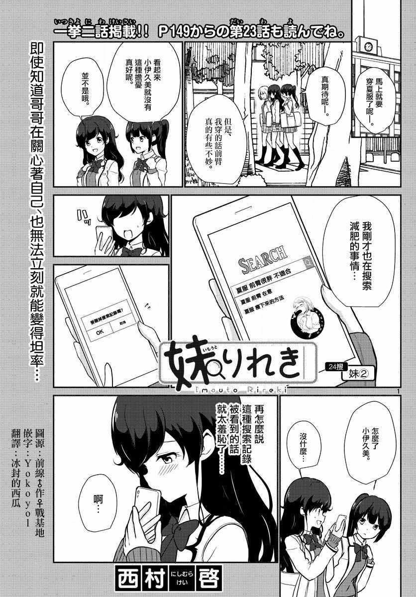 《妹搜记录》漫画最新章节第24话免费下拉式在线观看章节第【1】张图片