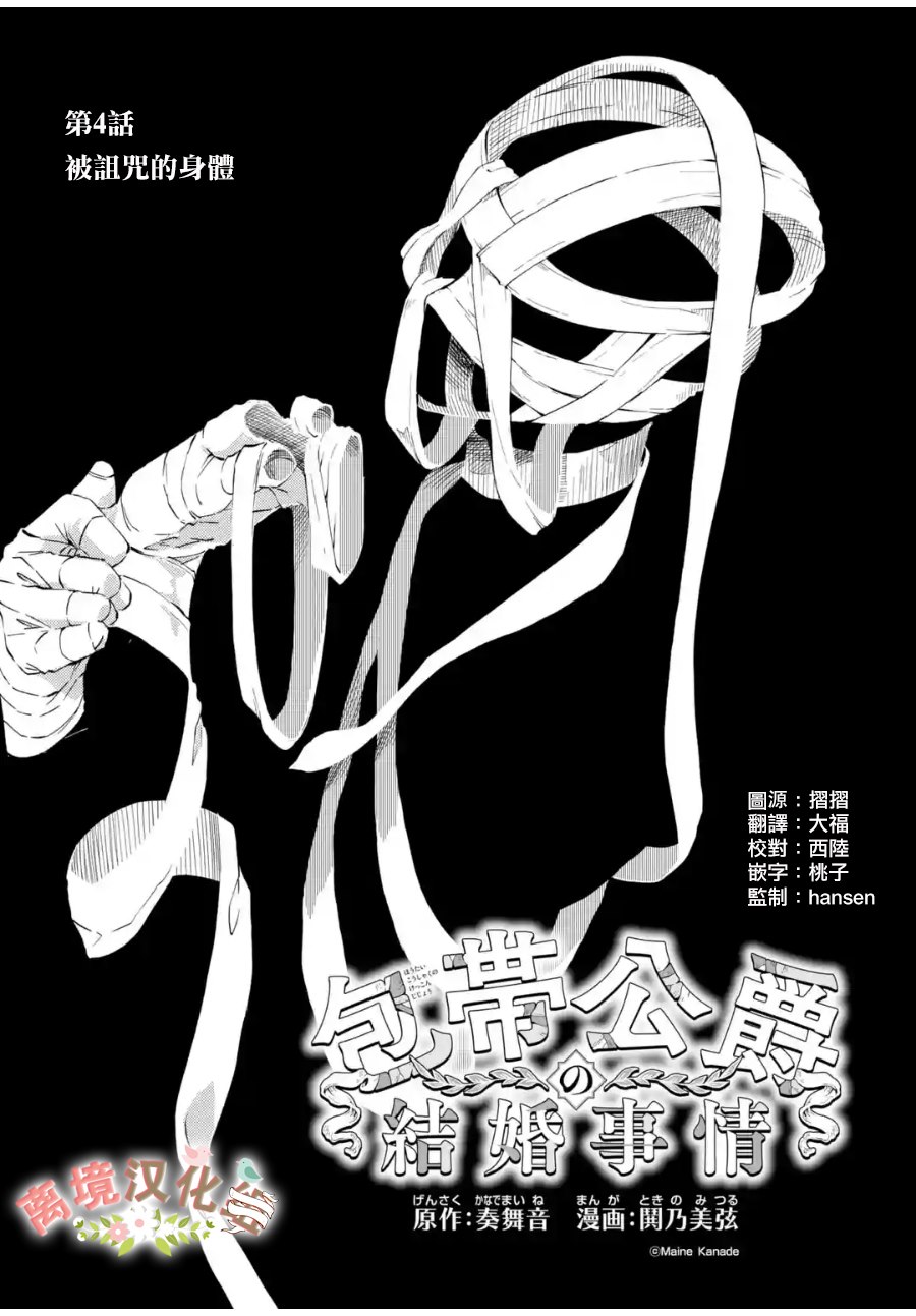 《绷带公爵的婚事》漫画最新章节第4话 被诅咒的身体免费下拉式在线观看章节第【1】张图片