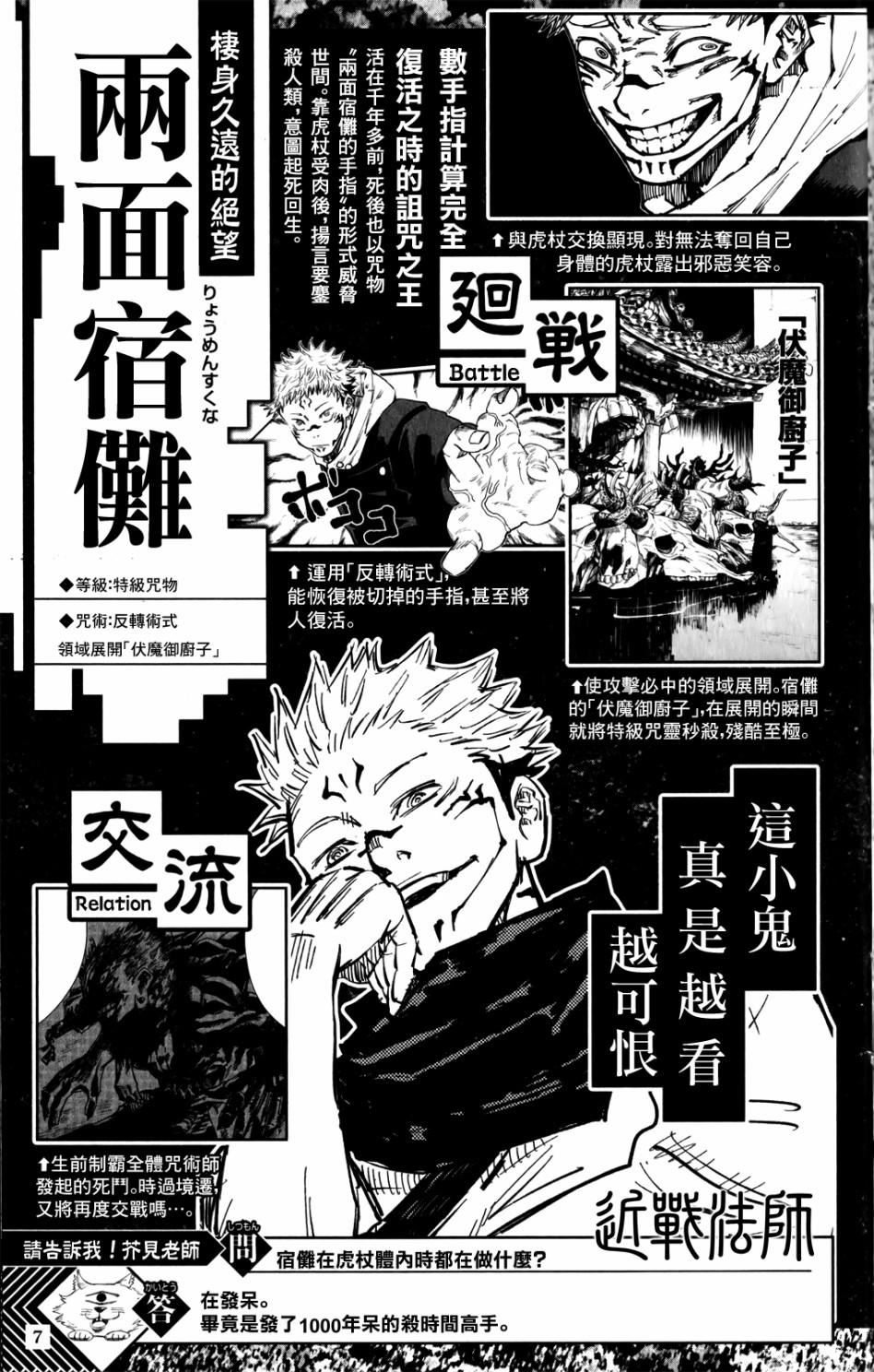 《咒术回战》漫画最新章节最速角色书免费下拉式在线观看章节第【6】张图片