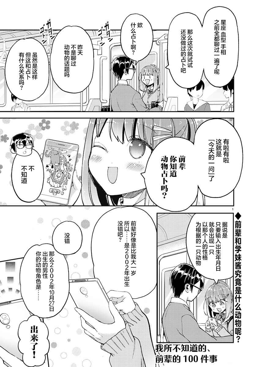 《我所不知道的前辈的一百件事》漫画最新章节第25话免费下拉式在线观看章节第【1】张图片