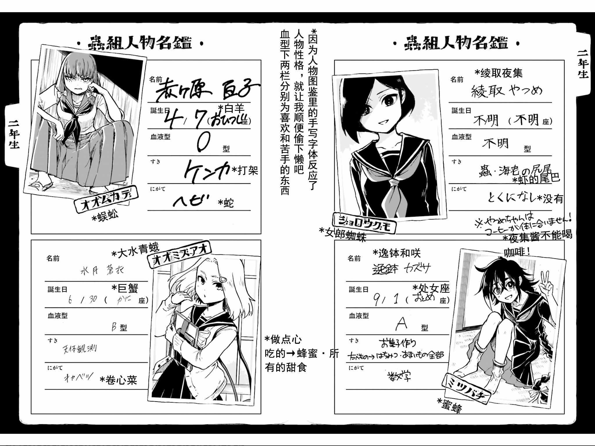 《野野山女学院虫组的秘密》漫画最新章节虫组的秘密 番外01免费下拉式在线观看章节第【5】张图片