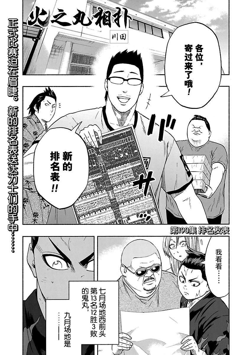 《火之丸相扑》漫画最新章节第190话 试看版免费下拉式在线观看章节第【1】张图片