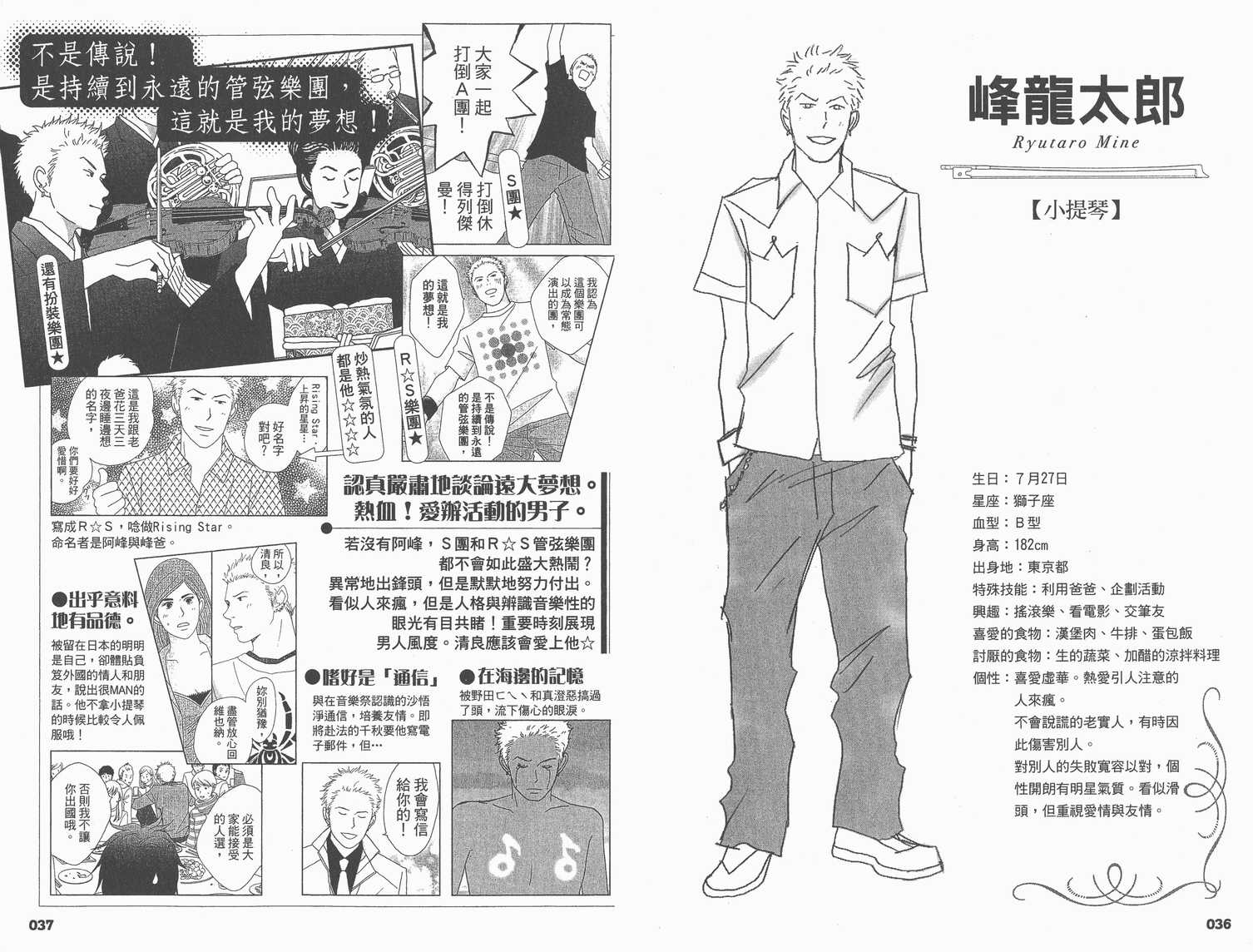 《交响情人梦》漫画最新章节交响情人梦角色资料书免费下拉式在线观看章节第【22】张图片